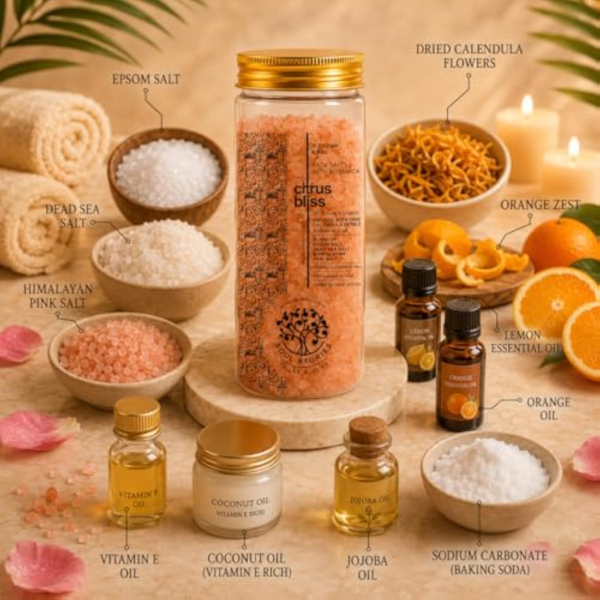 Relaxing Bath Salt for Body & Mind, Promotes Restful Sleep